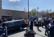 Dozens of people came to church in Minneapolis for Dante Wright’s funeral